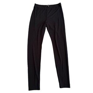 Eileen Fisher Black System Viscose Jersey Easy Pant Easy Ankle Length Size‎ XS